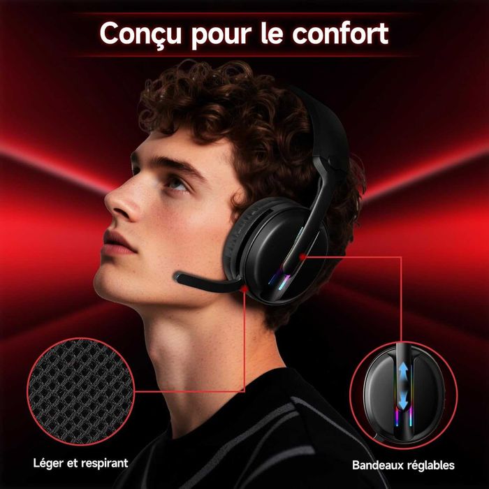 MANKIW Безжична слушалка с микрофон – Bluetooth 5.2