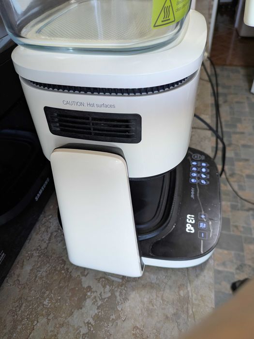 Friteuza 2in1 Jimmy Air Fry AF3 1100W cu bol de sticla si plita