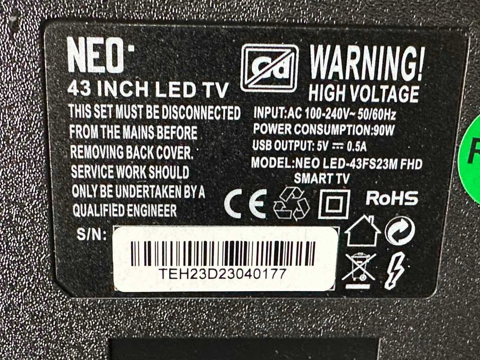 Телевизор Neo Led-43fs23m, Full HD, Smart TV