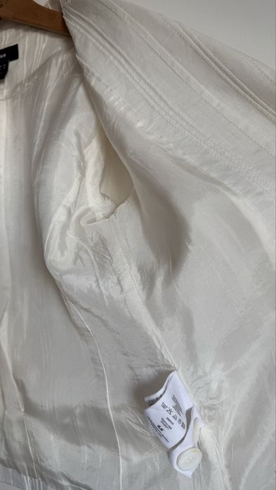 Set elegant H&M din in - Sacou (36) și Fustă (38) - Alb/Crem