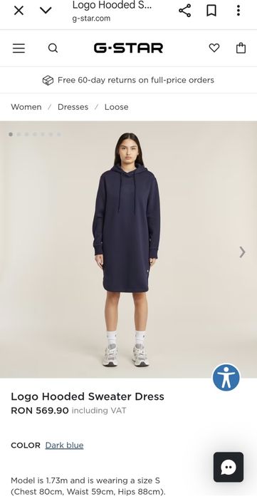 Hanorac lung damă original G-Star Raw