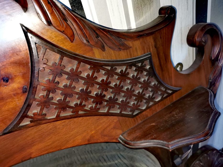 Огледало Викторианско масивно тежко махагон орех 100 х 140 см.