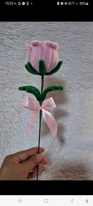 Ръчно плетени цветя