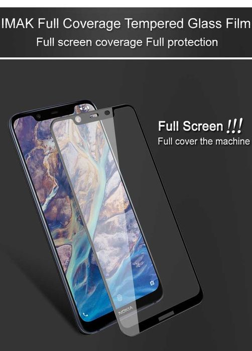 Folie sticla securizata 9D Full Glue pentru Nokia 6.1 / 8.1