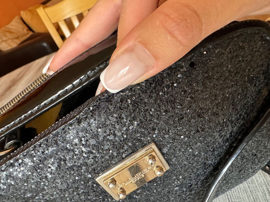 Дамска блестяща чанта с брокат