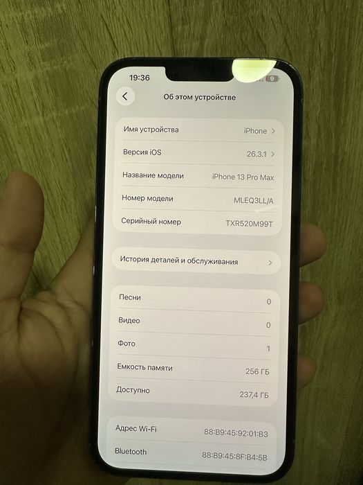iphone 13 pro max 256GB xolati zor.