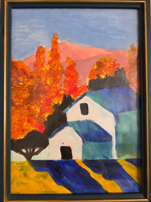 Стильная картина «Осенний пейзаж» в раме