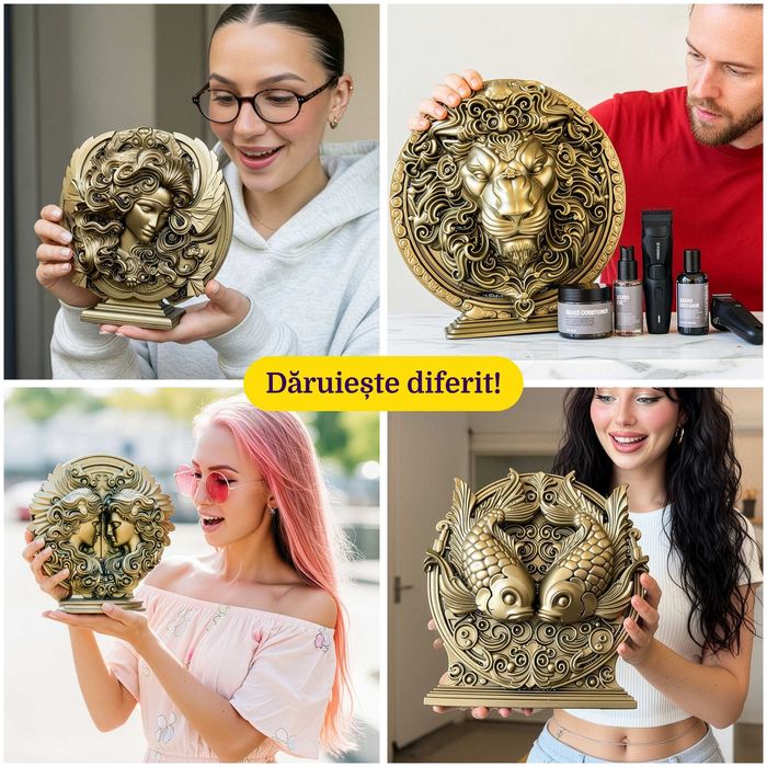 Statueta Zodie Cadou Leu Rac Taur Balanta Fecioara Pesti Berbec Gemeni