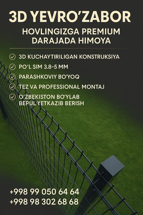 Yevroʻzaboʻr 3D Zaboʻr panellar yetkazib berish oʻrnatish mavjud