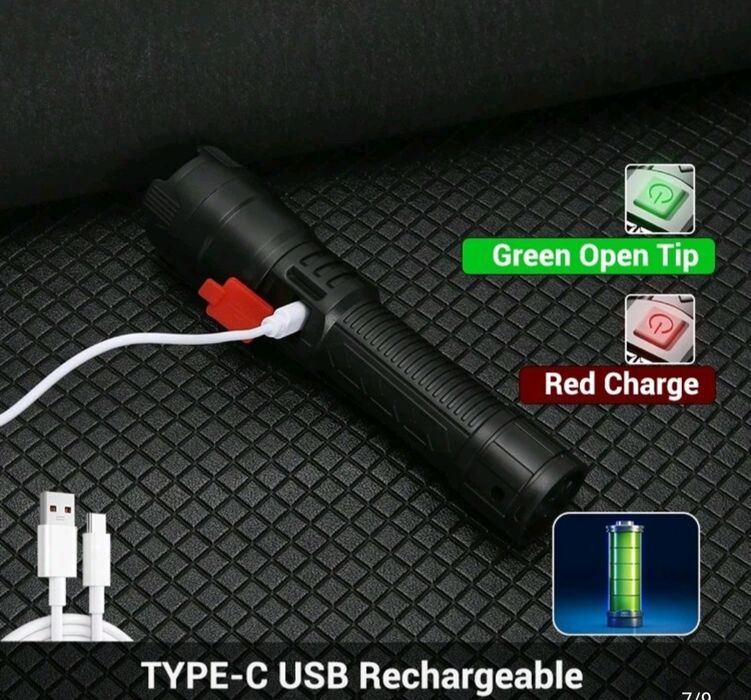 Ръчно LED фенерче USB зареждане