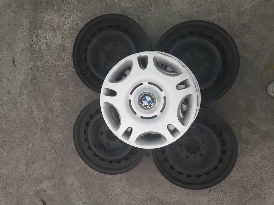 метални джанти за бмв-е46 и оригинални тасове 4-бр