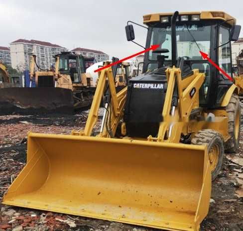 Parbriz/Geam/Luneta pt CATERPILLAR 414E,416E,420E,422E,428E,430E