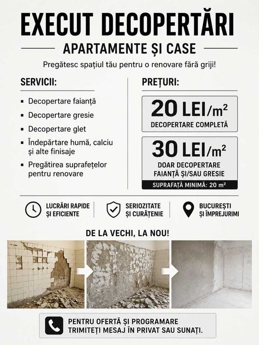 Decopertări ieftine București