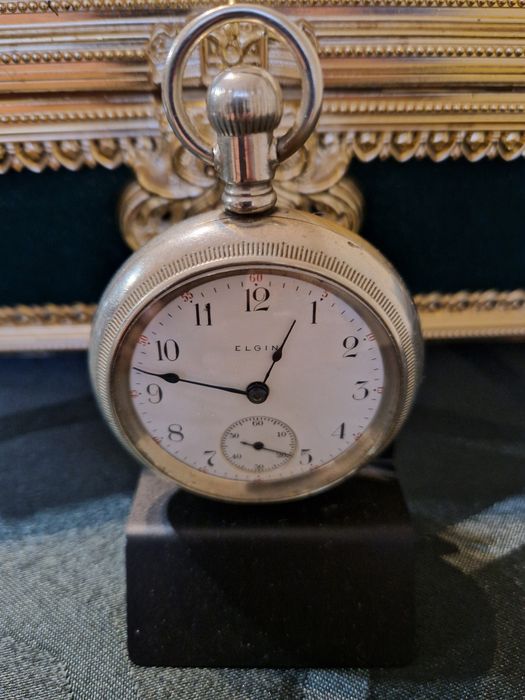 Топ-Уникален антикварен  американски джобен часовник ELGIN