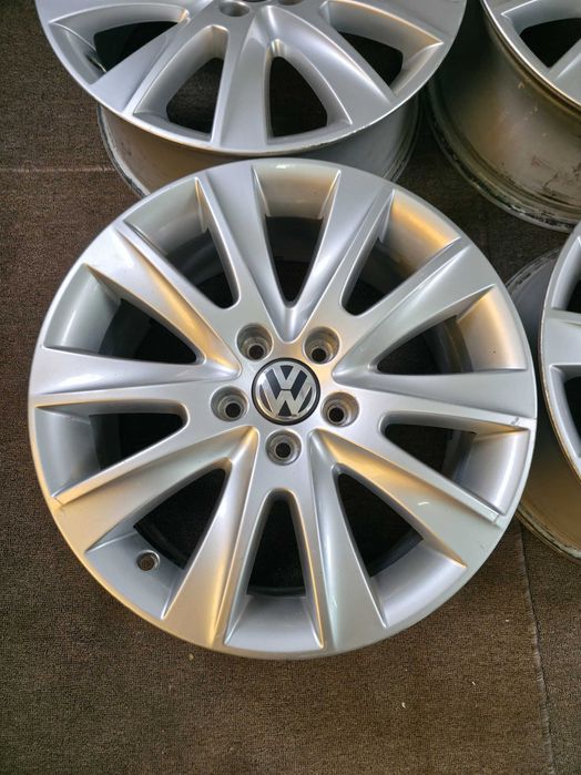 4 Jante Aliaj 5x112 17'' OEM VW Tiguan T-Roc Caddy Golf Passat Touran Sharan / Skoda Kodiaq Karoq Octavia YETI Superb 7J ET 43 !