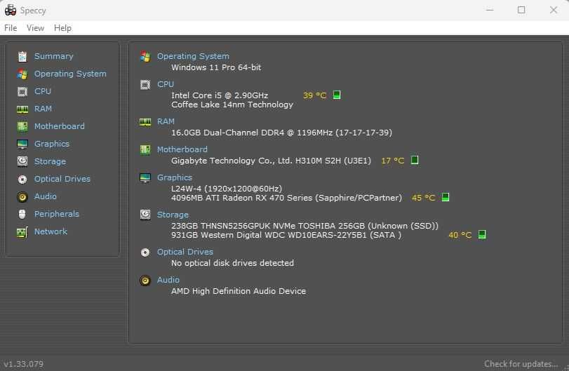 Calculator Unitate I5 9400 Rx 470 Ram 16 Gb SSD