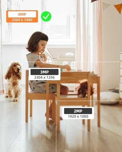 Нова NAPCAT 4MP HD Камера за Сигурност - Двупосочно Аудио, AI охрана дом