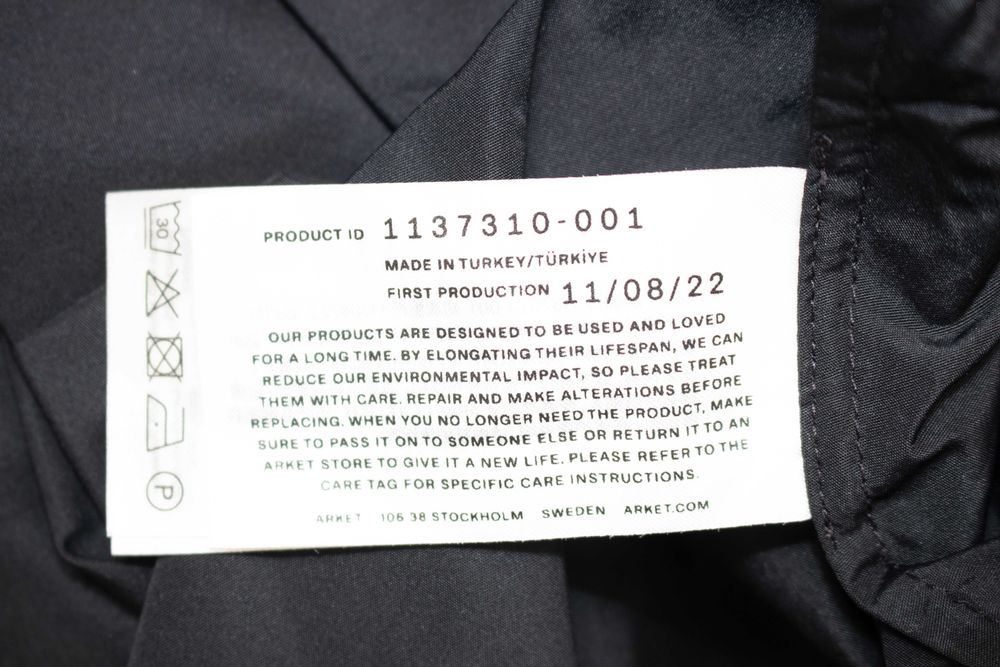 ARKET дамска черна пола от тафта А форма 34 XS