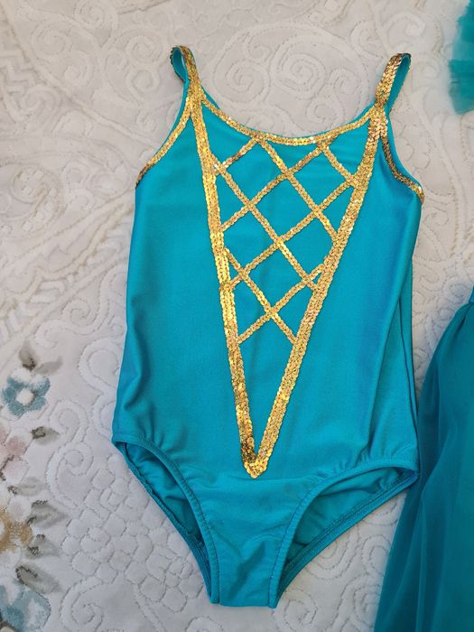 Платье (купальник+юбка+нарукавники) для девочки