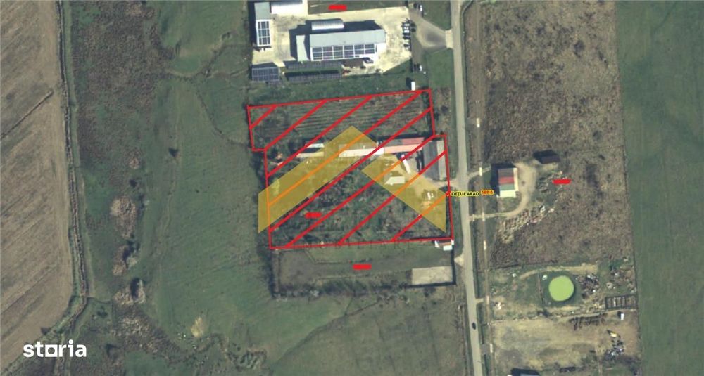 Teren 1,8 ha plus cladiri de vanzare in localitatea Sebis, Arad