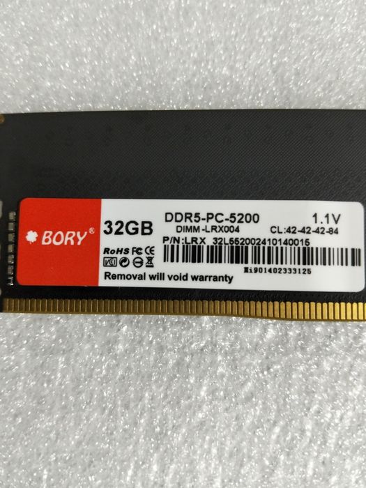 Operativ xotira DDR 5. 5200Mhz 32-GB
