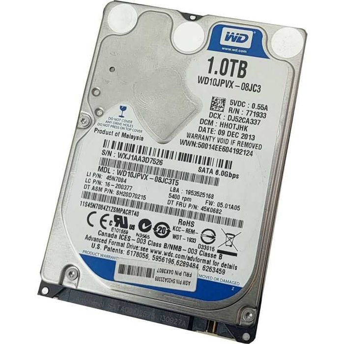 Hard Disk 1TB Western Digital Blue 5.4k 8MB SATA III 2.5''