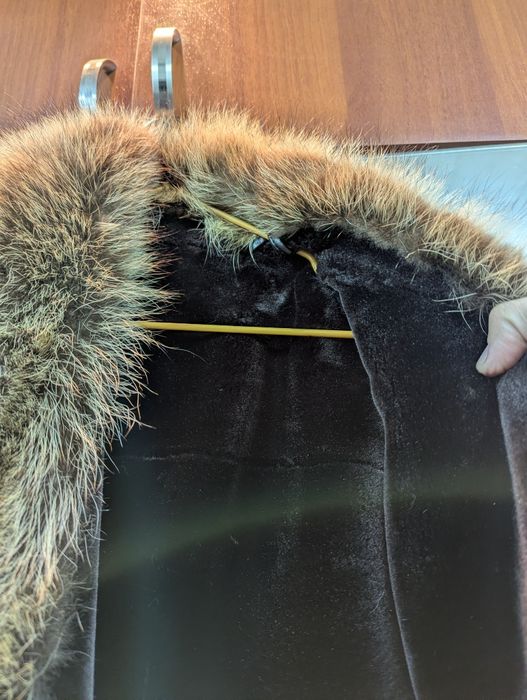 Зимняя мужская кожаная куртка с мехом енота | Натуральная кожа | 52