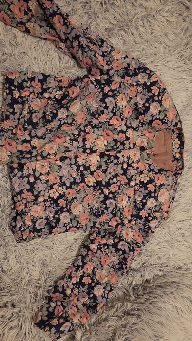 Sacou scurt cu model floral