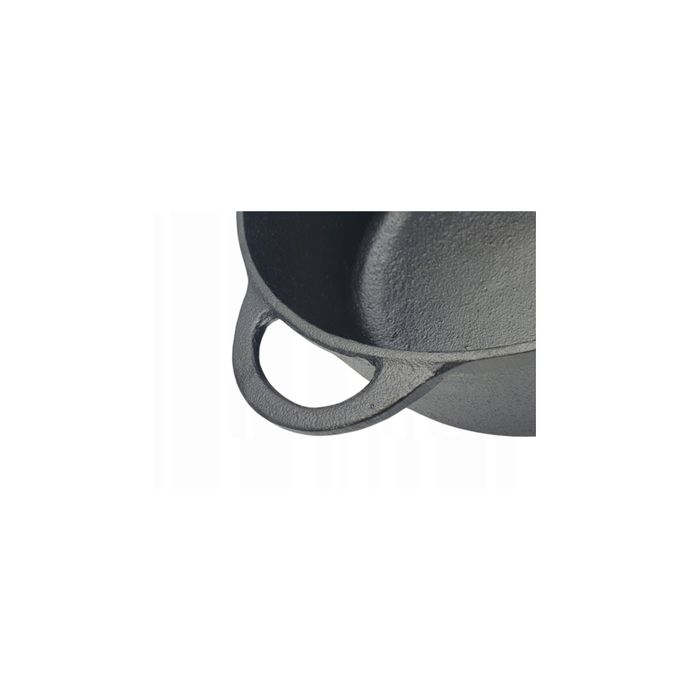 Oala din fonta 2.4litri, 21cm, cu capac, negru, KingHoff