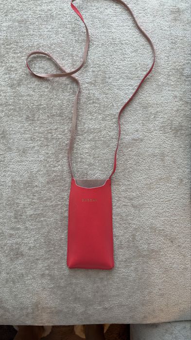 Кожена крос боди чантичка за телефон Zarena