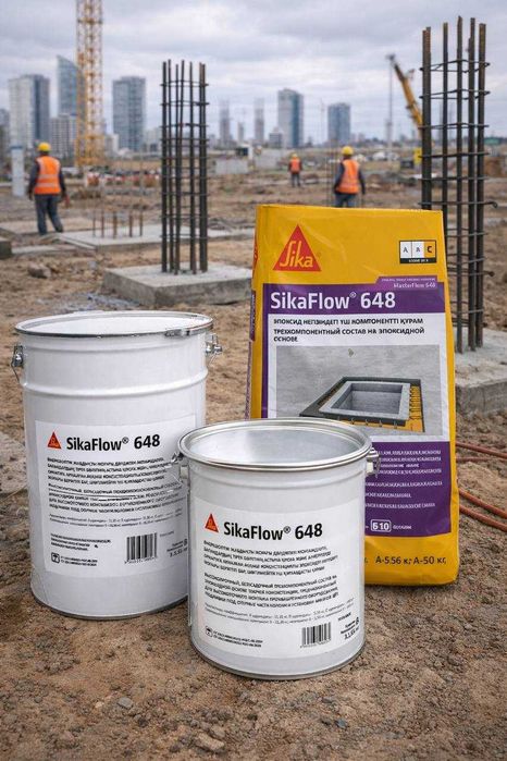 Sikaflow 648 ustunlar tagida grouting va ankraj o'rnatish uchun