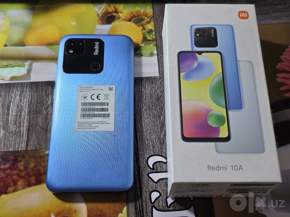 Redmi 10A korobka, dokumenti bilan