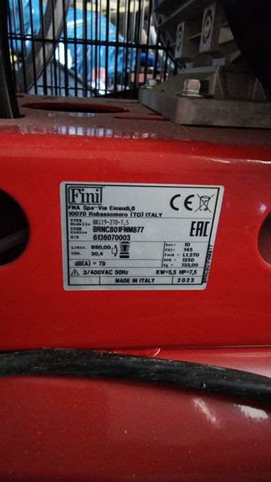 Компресор за въздух 270Л. Fini Italia