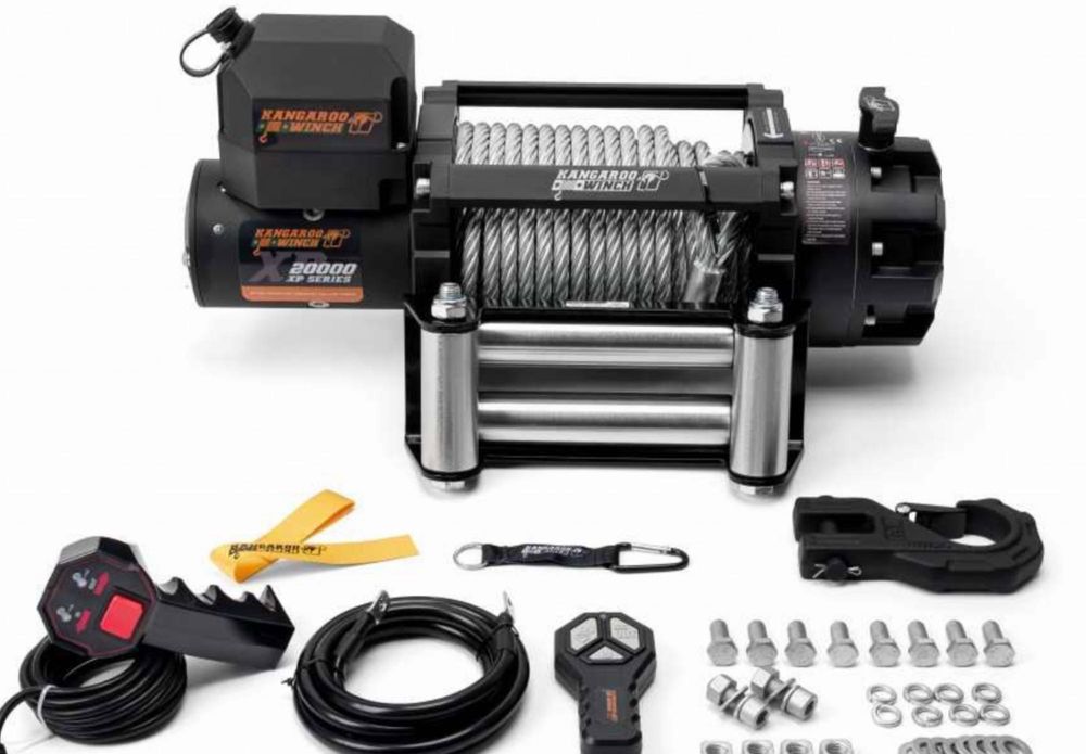 Troliu electric Kangaroo 20000 lb XP 24V platforma camion (9090kg)