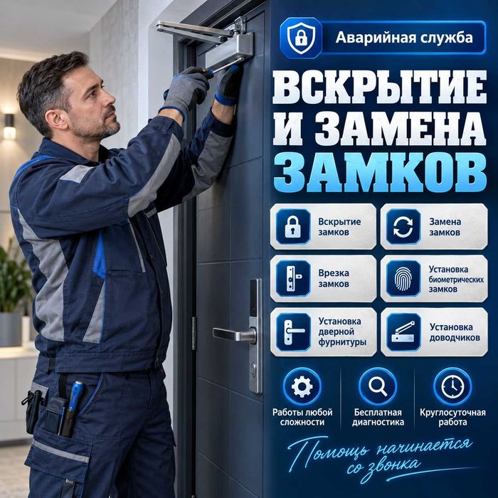 Вскрытие входных замков-замена и ремонт-врезка-установка дверных ручек