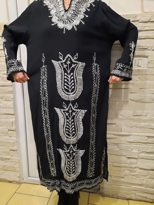 Ie cu fir argintiu si paiete,Cardigan lung cu fermoar