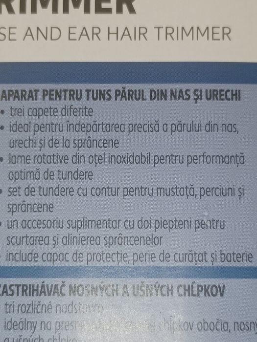 Trimer de nas și urechile