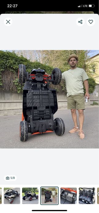 Даставка безплатная детская машина с манитор багги 24 в до8