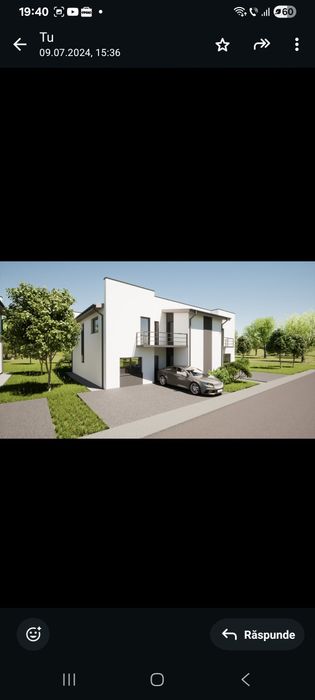 Apartament cu 3 camere  cu teren și parcare 108000 de euro plus tva