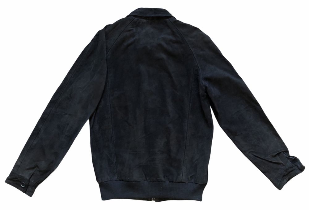Geaca Piele Naturala Bomber Simplu Casual Barbati | Marime M L (Navy)