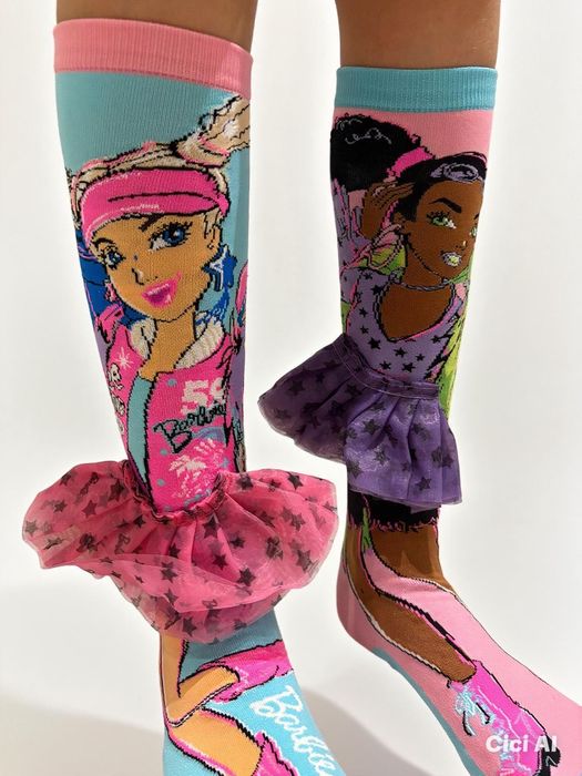 Детски чорапи Барби с 3D ефект