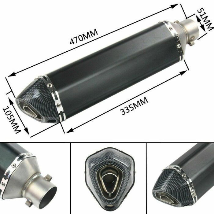 спортно гърне 470ММ ауспух за мотоциклети акрапович гърне за мотор
