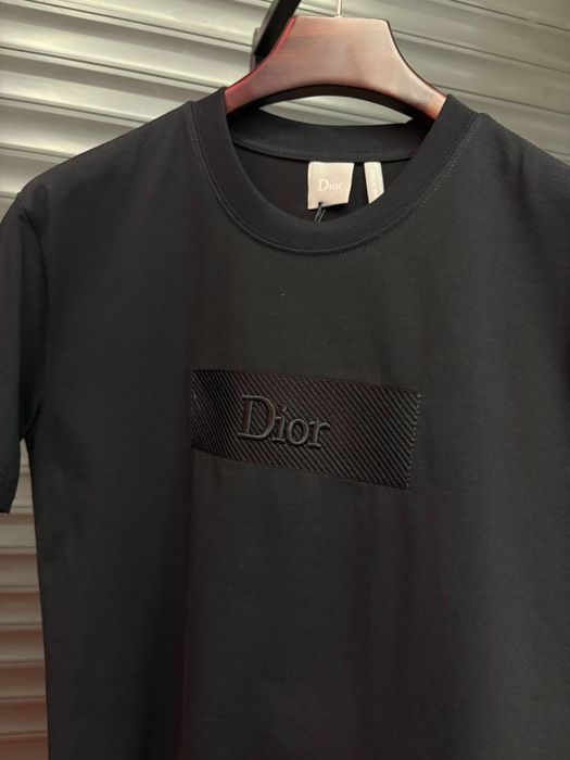 Tricou Dior brodat negru premium