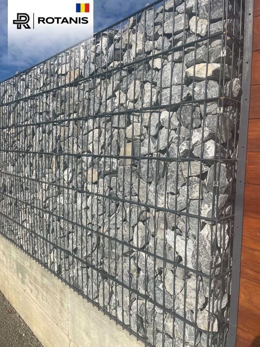 Piatra pentru gard din plasa / Gard gabion complet