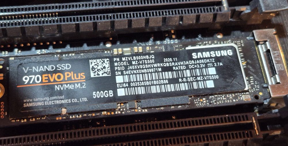 SSD Samsung 970 EVO Plus 500GB NVMe M.2  PCIe Gen 3.0 x4