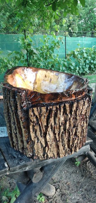 Chiuveta din lemn de nuc