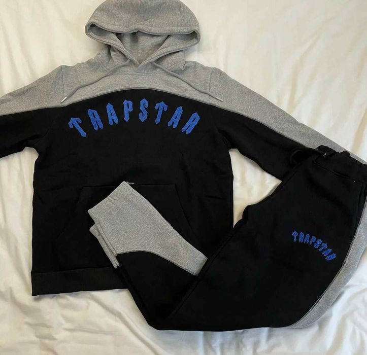 Trapstar Irongate Trening Tracksuit Central Cee Negru Albastru Gri