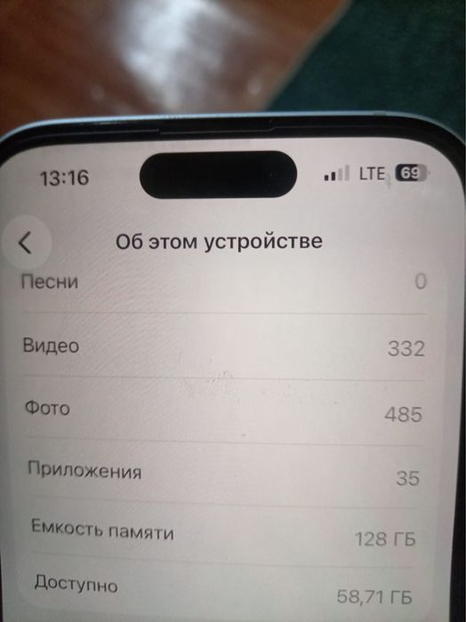 Аифон 15 128гб емкост100