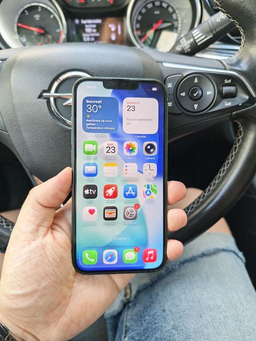 iPhone 13 Green 94% 128GB stare foarte buna totul original liber retea.