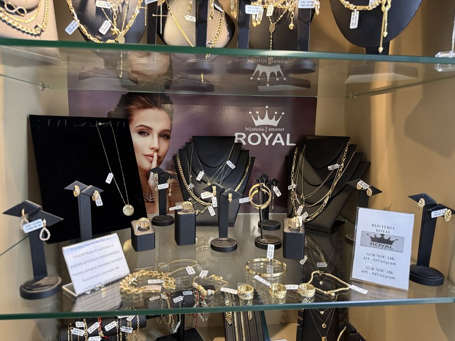 Bijuteria ROYAL: Bratara Lant  Inel Cercei  Aur 14K  dama barbat 585